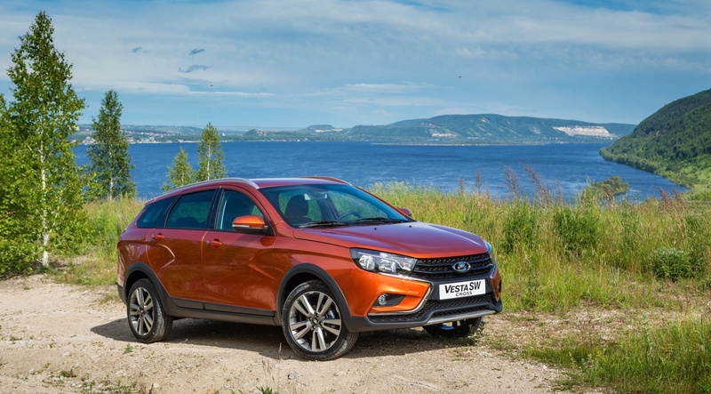 SUV, Car, Orange Car, Vehicle, Lada, Vehicles, 1080P, Lada Vesta SW