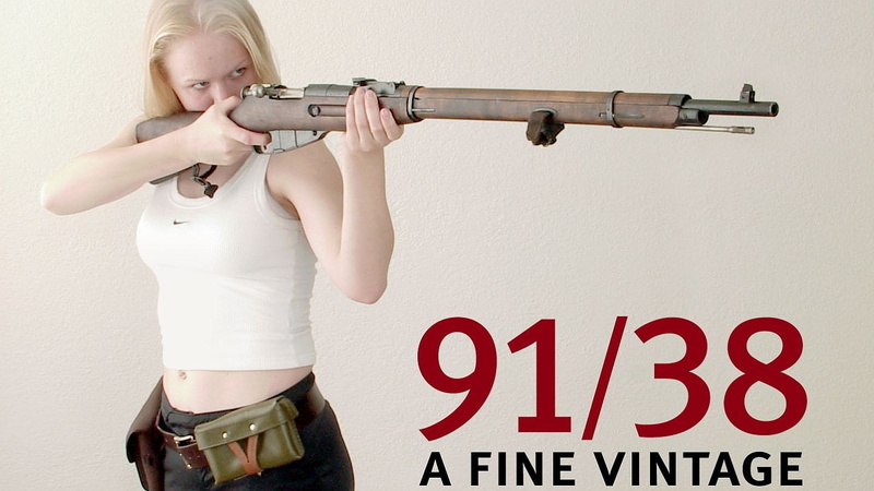 adult, aiming, studio shot, mosin nagant 9138, women, weapon, warning sign, beauty, sign, one person, standing, 720P, blond hair, holding, hair, handgun