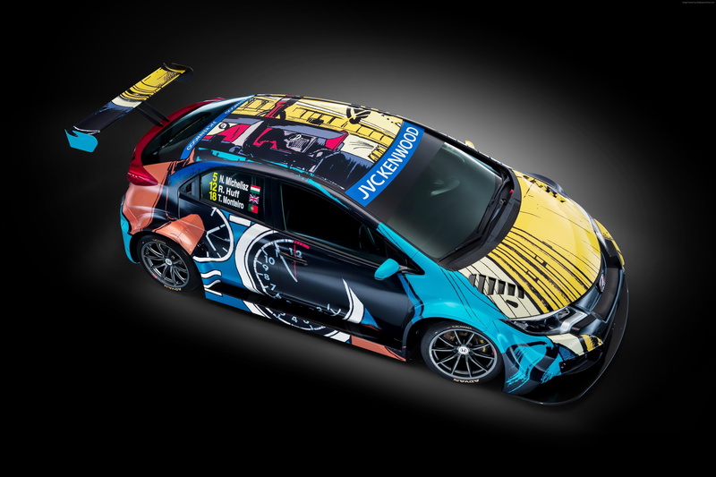 4K, Honda Civic WTCC, Art Car Jean Graton