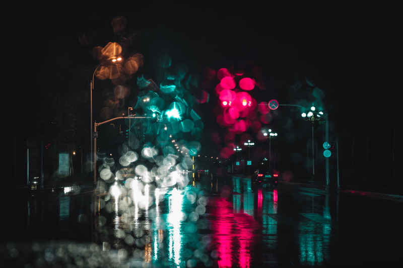 street, light - natural phenomenon, linyi, multi colored, china, 5K, building exterior, long exposure, reflection, nature, street light, built structure
