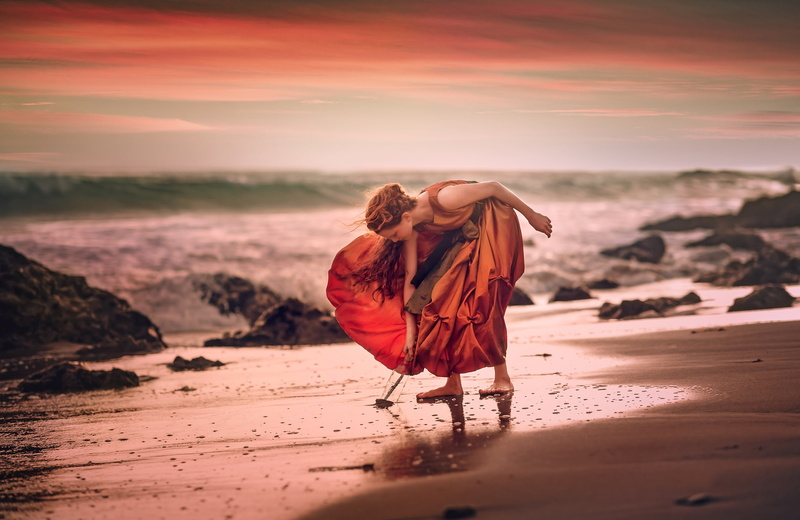 message, shore, bottle, 1080P, girl, Edie Layland, A Message In A Bottle