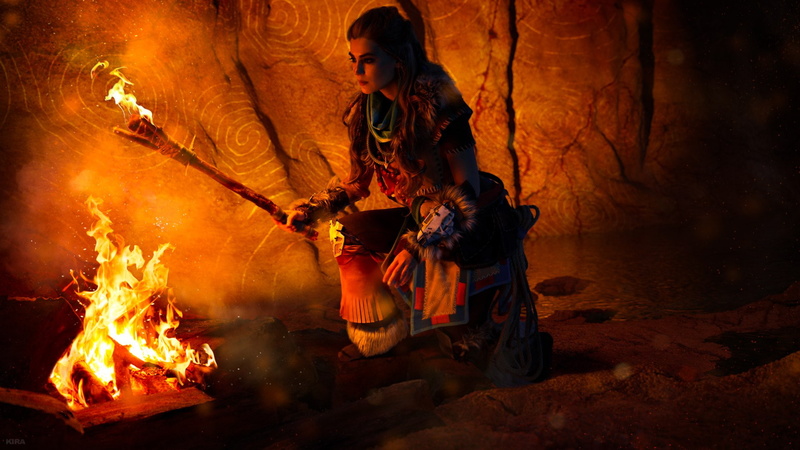 government, adventure, clothing, adult, nature, Horizon: Zero Dawn, fire - natural phenomenon, arts culture and entertainment, fire, flame, warning sign