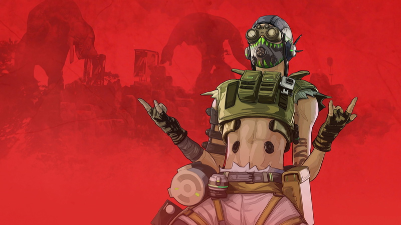 red background, Stimmies, green clothing, Octane(Apex Legends), 4K