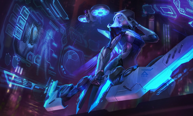 1080P, League of Legends, ashe, Archer, art, frost archer, girl, cyber, fiction