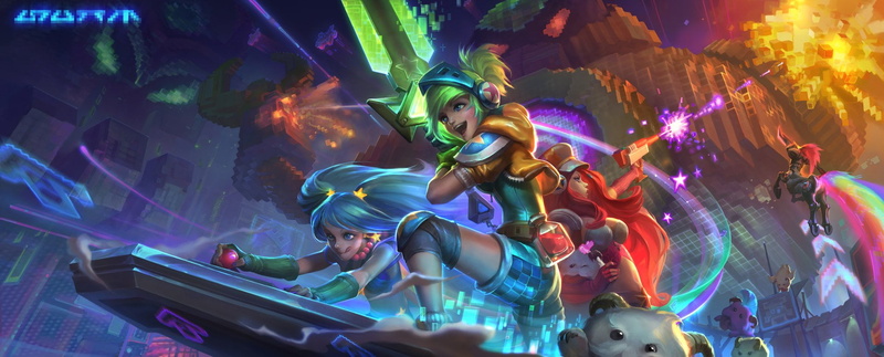 League Of Legends, night, warriors, low angle view, 1080P, real people, leisure activity, multi colored, enjoyment, arts culture and entertainment, Riven (League Of Legends)