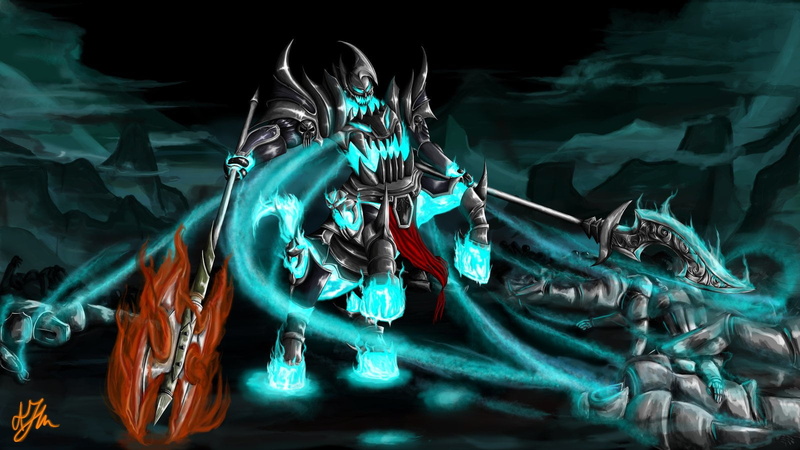 creativity, glowing, dark, light - natural phenomenon, illuminated, black background, human representation, Hecarim (League Of Legends), night, Video Game