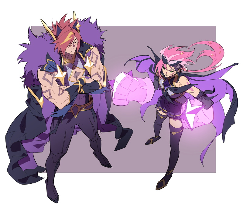 digital art, Star Guardian, Sett (League of Legends), 4K, video games girls, Vi (League of Legends), artwork, redhead, video game characters, League of Legends