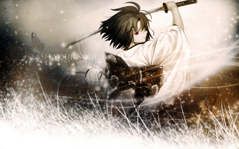 side view, three quarter length, young adult, one person, woman, wielding, motion, katana, Anime, full length, outdoors, hairstyle, 1080P, females