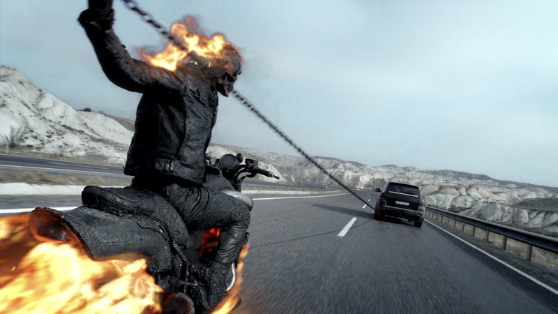 motion, people, Movie, flame, environment, activity, Ghost Rider: Spirit of Vengeance, day, burning, outdoors, fire, smoke - physical structure, water