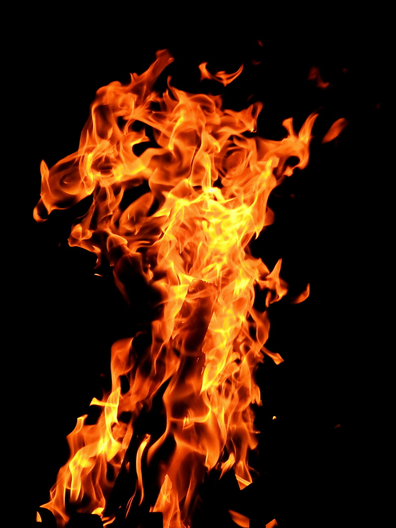 flame, brand, glowing, bonfire, fire, beautiful, burn, close-up, bbq, risk, sign, burning, grill, nature, black background, heat - temperature, blurred motion