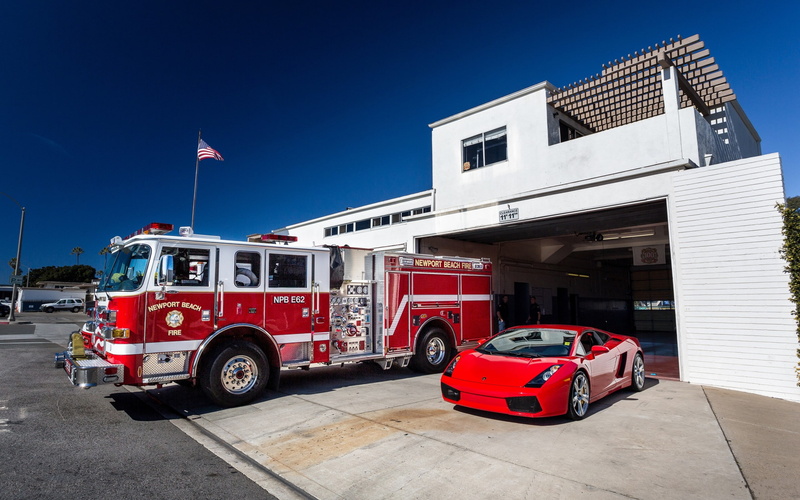 firetruck, lamborghini, 2K, gallardo