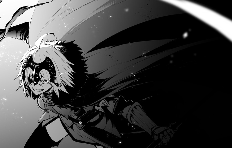 Avenger (Fate/Grand Order), Jeanne dArc Alter, Monochrome, Fate Series, Girl, Fate/Grand Order, Black and White, 4K