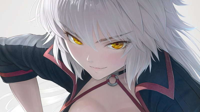 1080P, Jeanne dArc Alter, Yellow Eyes, Fate/Grand Order, Avenger (Fate/Grand Order), White Hair, Fate Series