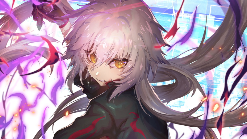 Girl, Fate Series, Yellow Eyes, 2K, Jeanne dArc Alter, Fate/Grand Order, Avenger (Fate/Grand Order)