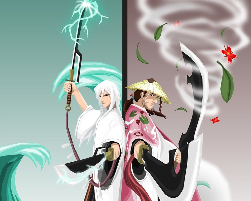 Bleach, Jūshirō Ukitake, Shunsui Kyōraku, 720P