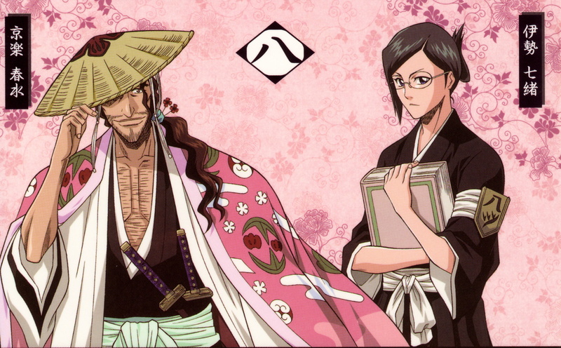 bleach, shunsui, nanao, 2K, ise, hd, Shunsui Kyoraku, x, anime, art, kyoraku
