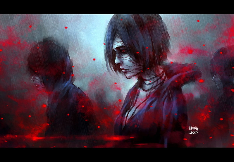 celebration, portrait, fantasy girl, indoors, two people, hair, NanFe , 720P, adult, young women, illuminated, red, people, red eyes, night, artwork, fantasy art