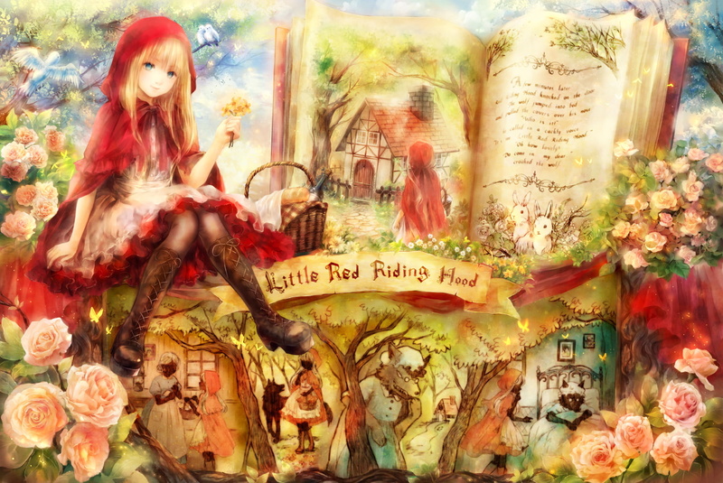 animal, flowers, hat, bed, book, big, onineko, 720P, bunny, glasses, pantyhose, food, bird, rabbit, bad, eyes, butterfly, dress, blue, tree, wolf, hair