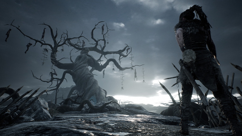 dress, Hellblade, clouds, rocks, sword, 4K, Vikings, hanged, norse, Senua, Hellblade: Senuas Sacrifice, corpse, reflection, sea, horizon, lights, fresh