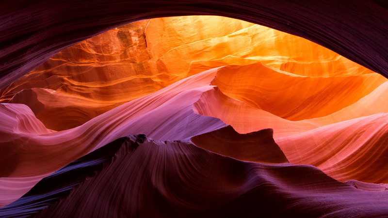 colorful, landscape, light trails, orange, photography, Grand Canyon, rock, lava, nature, 1080P