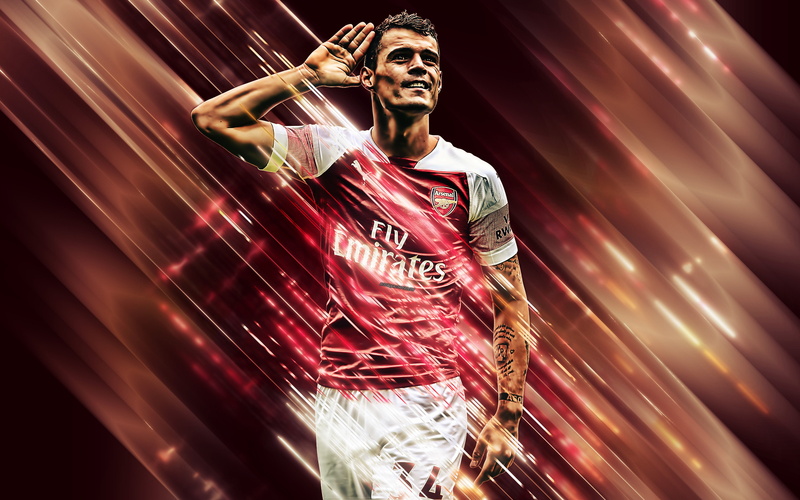 Arsenal F.C., Swiss, Granit Xhaka, Soccer, 4K