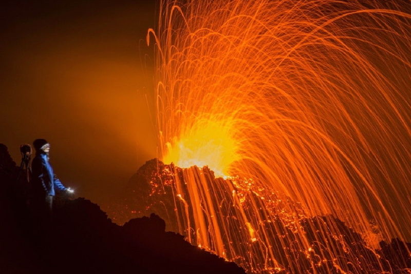 fire, lava, 480P, photography
