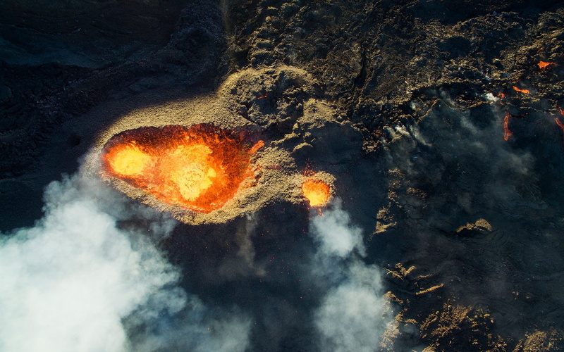 drone, volcano, France, 1080P, lava, Jonathan Payet