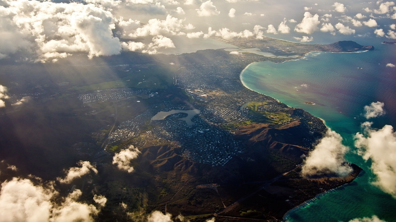 beach, nature, kailua, beaches, skyscapes, hd, x, art, Landscapes, sun, hawaii, 2K, cityscapes, Clouds