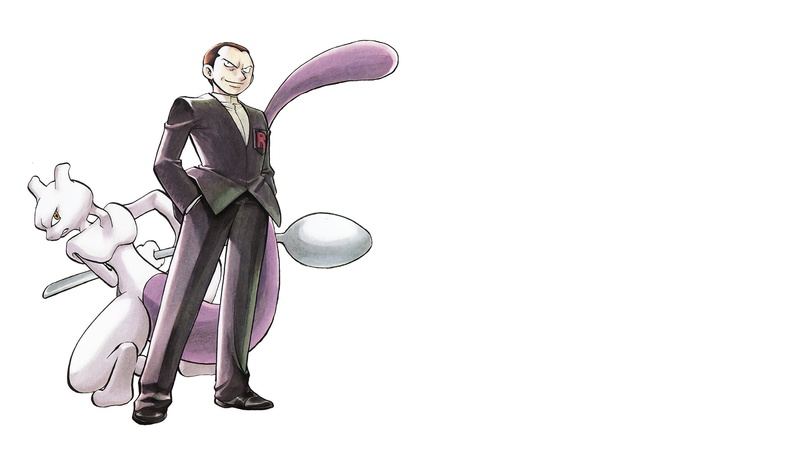 Pokémon, Mewtwo, simple background, Giovanni, 1080P, Team Rocket