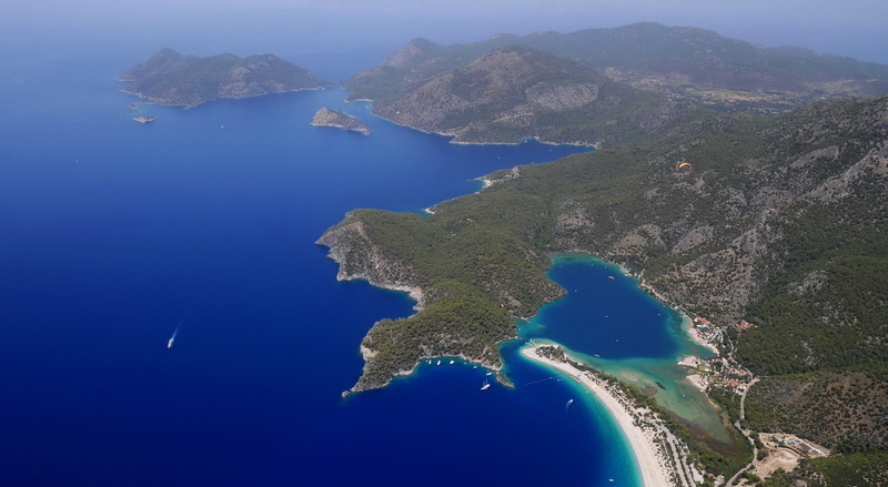 Summer, outdoors, water, blue, mountain range, island, aerial view, nature, Vacation, beach blue lagoon, non-urban scene, beach, tranquil scene, Beautiful