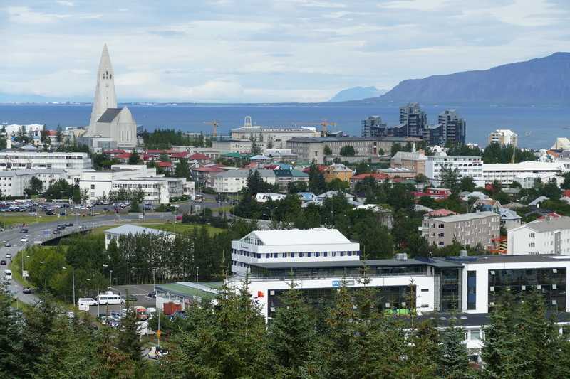 built Structure, Iceland, urban Skyline, view, tree, building Exterior, no people, nature, religion, atlantic, famous Place, cloud - sky, mountains, city