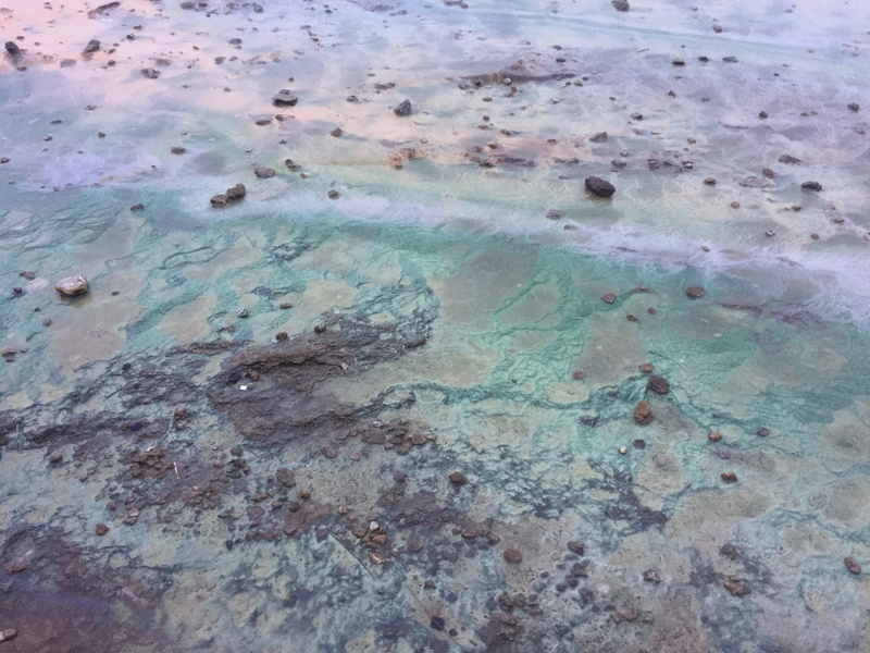 reykjavik, hot spring, geysir, water, day, scenics - nature, 2K, nature, rock, tranquil scene, outdoors, aerial view, green, environment, liquid, pattern