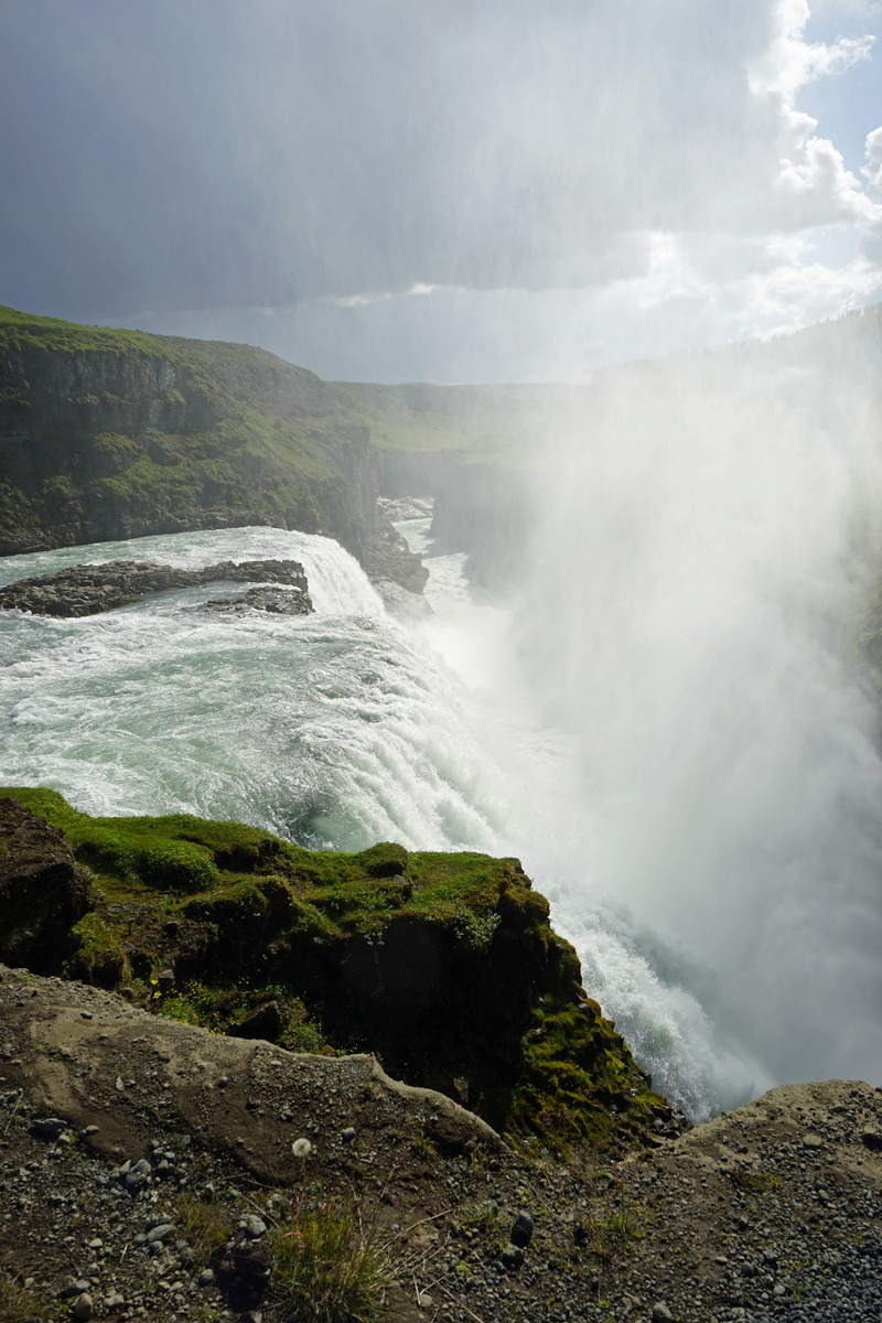 solid, gullfoss, flowing water, fog, nature, outdoors, long exposure, cloud - sky, no people, enormous, power in nature, land, day, scenics - nature, environment