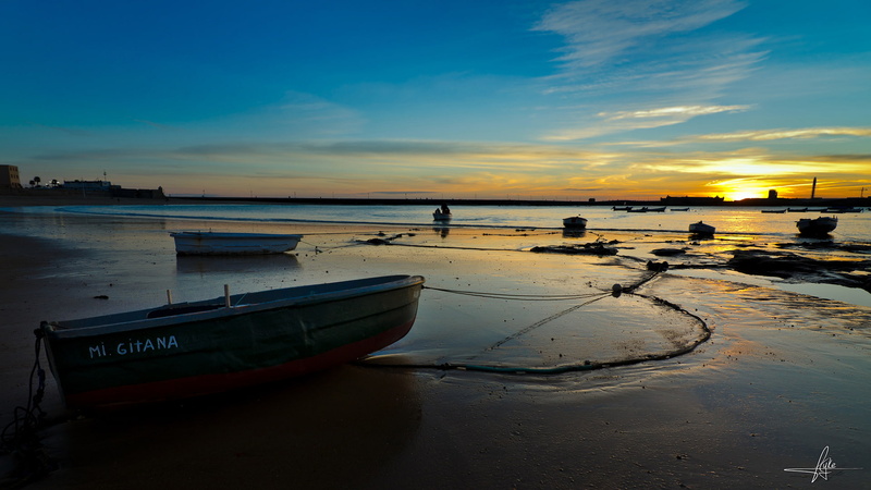 nature, sunset, boat, hd, 1080P, beached, shore, beach
