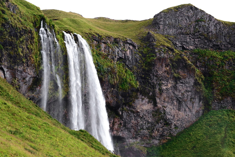 majestic, attraction, environment, cascade, waterfall, power in nature, flowing, landmark, travel, grass, 5K, water, scenics - nature, tourism, natural