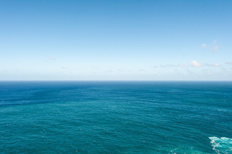 clear sky, outdoors, hawaii, pacific, no people, seascape, blue, non-urban scene, kauai, sky, kalalau trail, ocean, tranquility, beauty in nature, sea