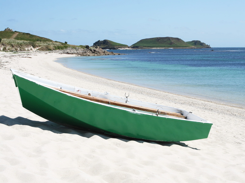 day, sky, st martin, nautical vessel, land, rowboat, transportation, scilly isles, scenics - nature, water, tranquil scene, fishing boat, mode of transportation