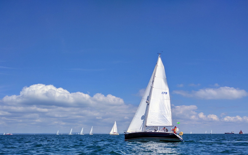 isle of wight, cloud - sky, racing, classic, blue sky, wind, england, 2K, luxury, canvas, outdoors, beauty in nature, boat, no people, copy space, sea