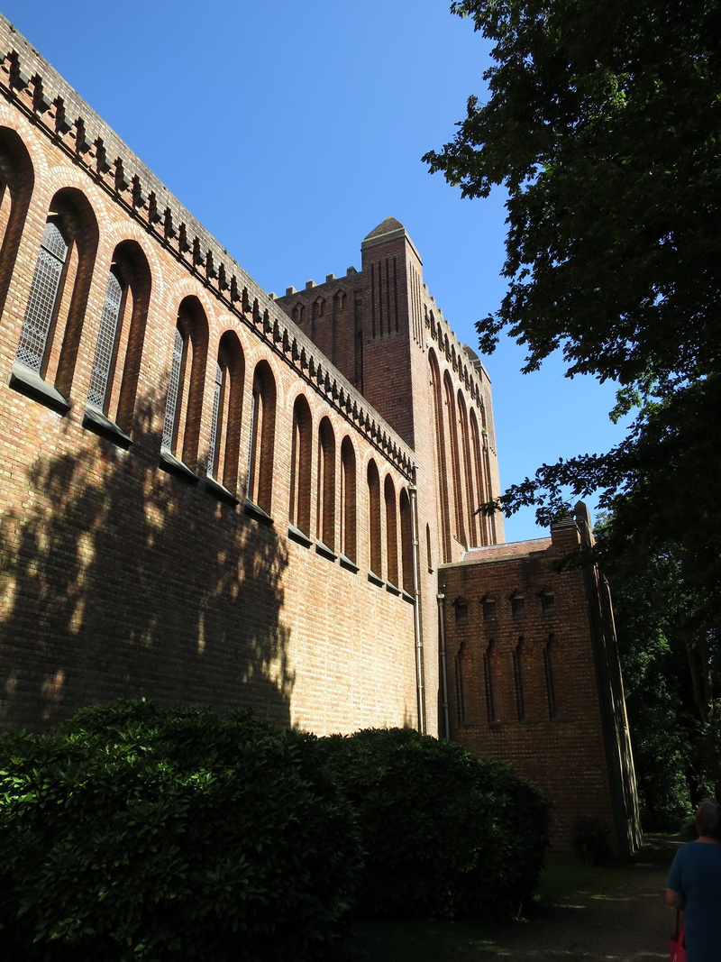 outdoors, isle of wight, architecture, plant, courtyard, growth, travel, no people, 4K, travel destinations, sky, history, the past, low angle view, quarr abbey