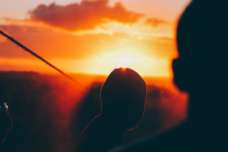 headshot, sunset, united kingdom, adult, scenics - nature, men, silhouette, close-up, orange color, portrait, jacuzzi, nature, lifestyles, real people