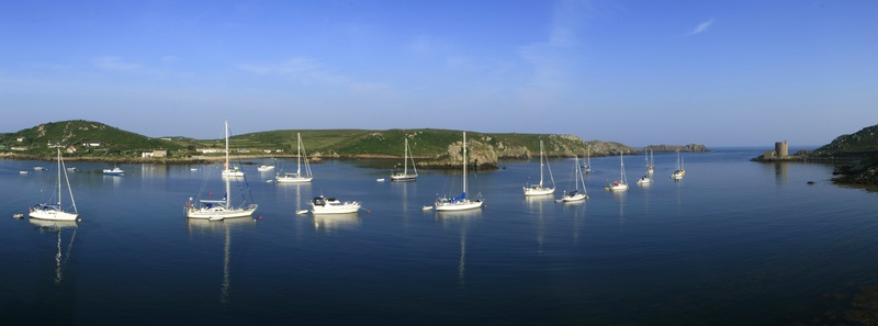 outdoors, moorings, anchor, cornwall, scenics - nature, yacht, transportation, reflection, 8K, scilly, nature, sea, cloud - sky, floating, new grimsbey