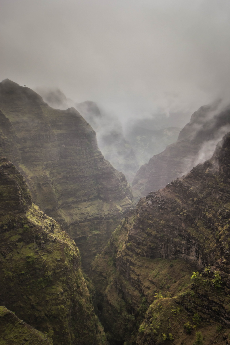 beauty in nature, canyon, scenics - nature, tranquil scene, cloud - sky, kauai, environment, sky, tranquility, nature, outdoors, mountain, non-urban scene