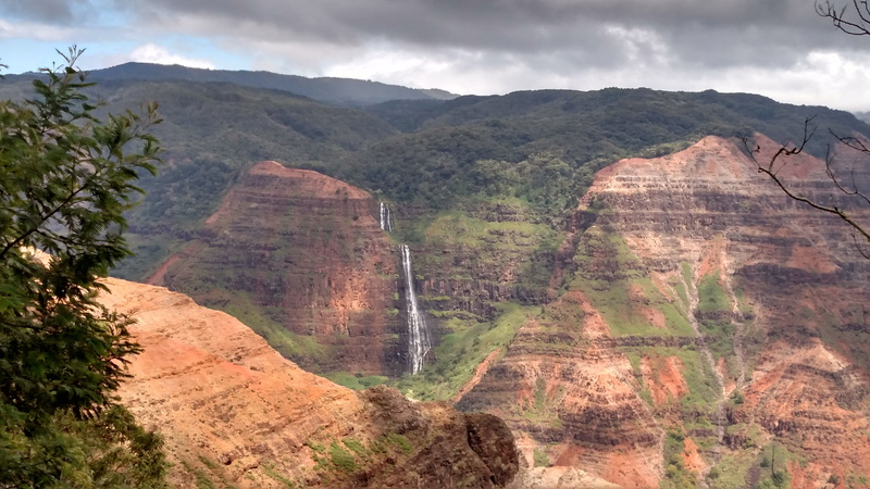 waterfall, mountains, waimea, ancient civilization, sky, no people, travel, nature, photography, beauty in nature, architecture, scenics - nature, kokee