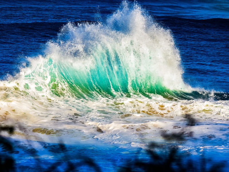 scenics - nature, outdoors, rivee, waterfront, day, surfing, hitting, splashing, breaking, explore, 1080P, wave, ocean, blue, power in nature, beauty in nature