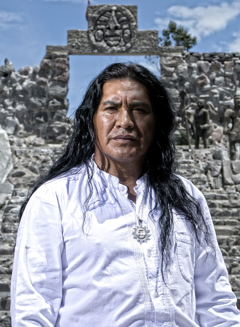sunlight, building exterior, ortega maila, standing, lifestyles, ecuador, artist, the past, one person, architecture, museum, museo templo del sol pintor cristobal ortega maila