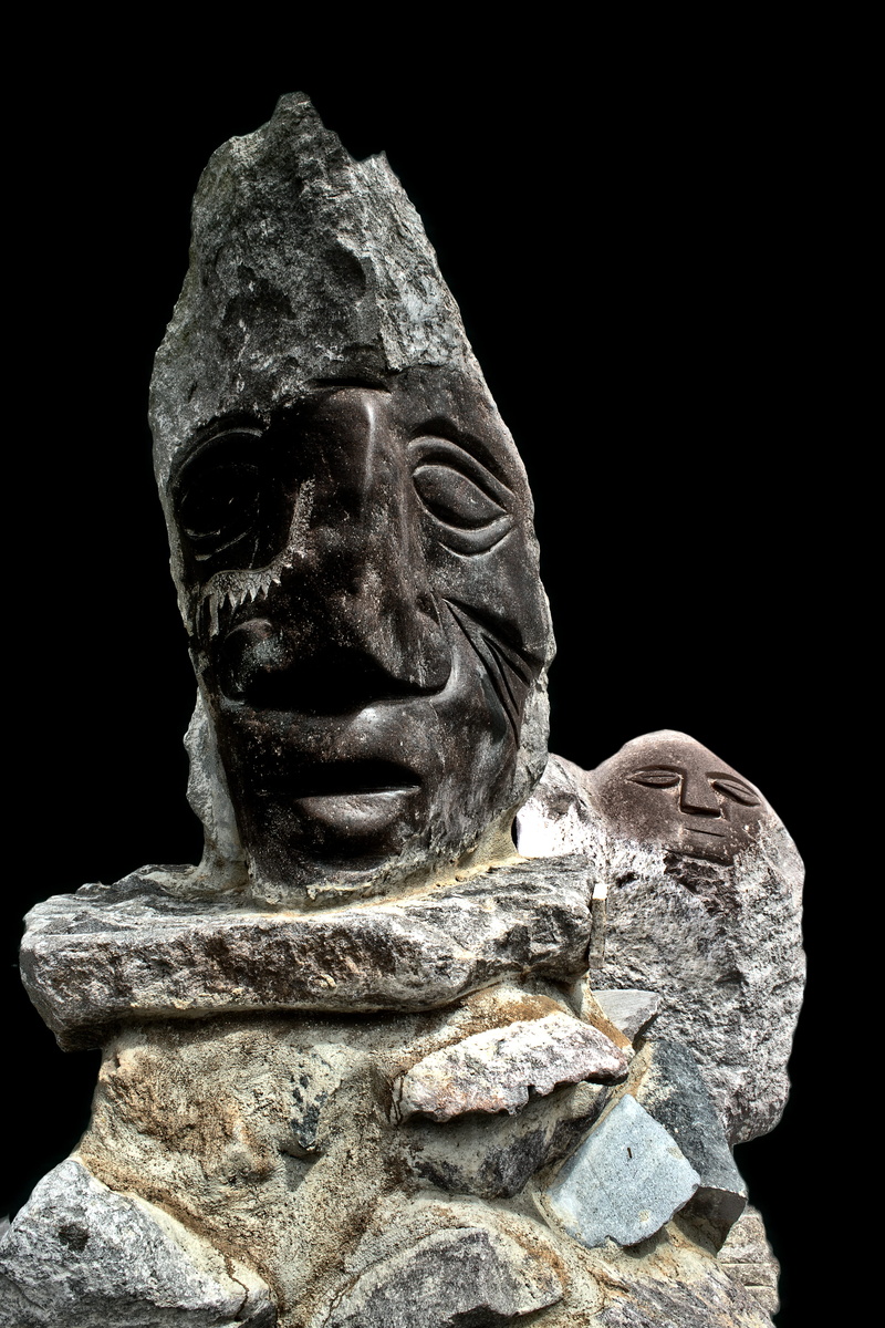 human representation, craft, creativity, sculpture, solid, close-up, representation, famous, the past, spirituality, ecuador, male likeness, stone material