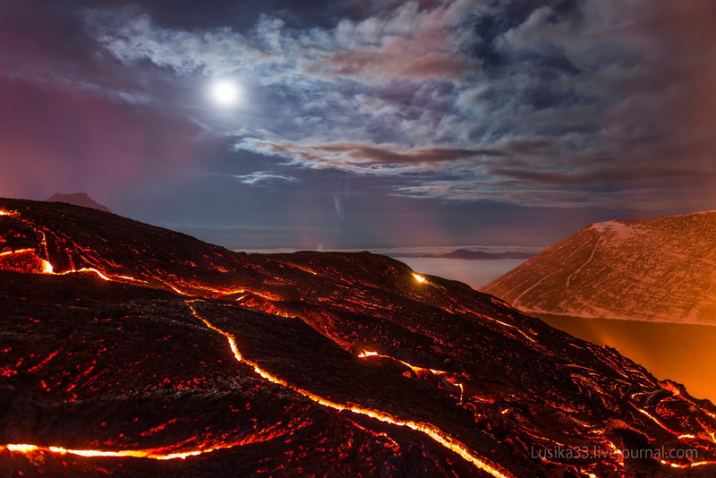 tolbachik, 1080P, volcano, night, lava, kamchatka