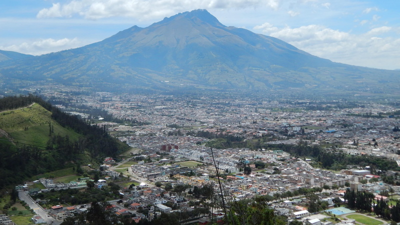 beauty in nature, 4K, building exterior, city, south america, townscape, volcano, outdoors, cityscape, sky, landscape, mountain peak, scenics - nature