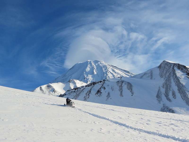 white color, covering, cold temperature, tranquil scene, nature, clouds, peninsula, snowcapped mountain, top, scenics - nature, kamchatka, cloud - sky