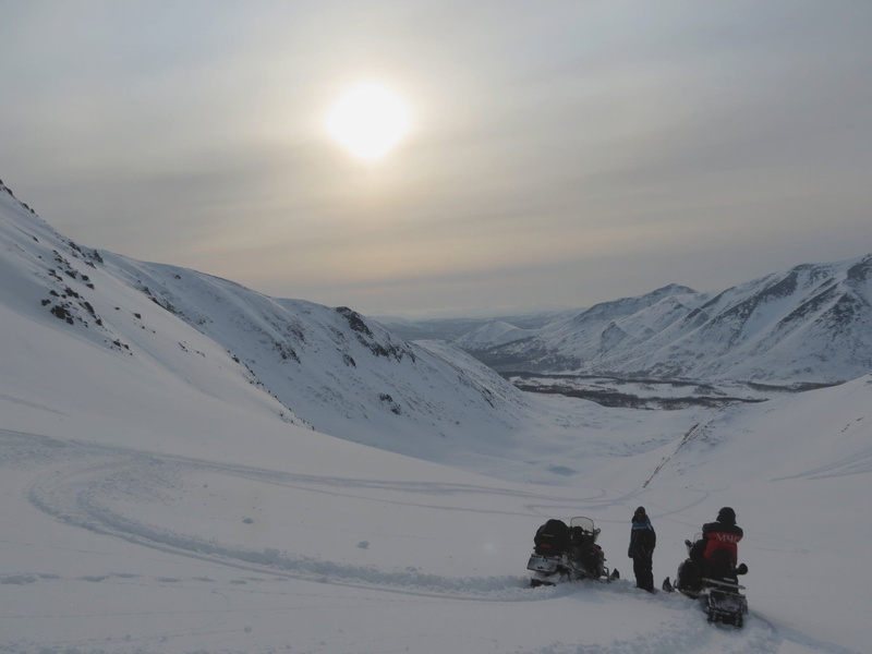 lens flare, sun, people, scenics - nature, outdoors, non-urban scene, mountain landscape, evening, mountain range, rocks, slopes, nature, snowmobile, landscape